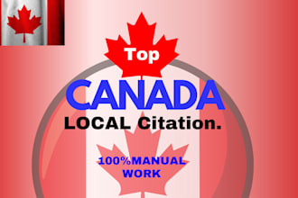manually do top canada local citations or niche directory listings