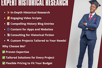 research and write any aspect of world history