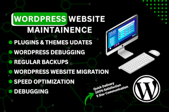 provide complete wordpress website management and maintenance services