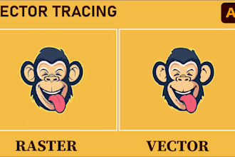 convert raster logo, image in vector file high resolution ai, png, eps