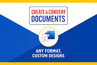 format, design, edit, create and fix PDF, xlsx, word, etc