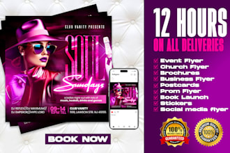 do an event flyer, business flyer, postcard, church flyer,