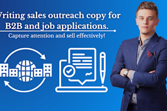 write sales outreach copy for b2b and job applications
