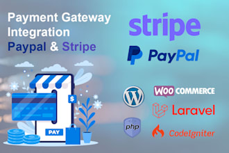 integrate stripe or paypal payment gateway in custom or wordpress website