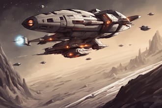 draw you sci fi and spaceship design