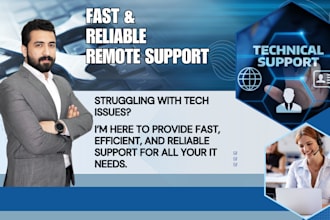 provide remote IT technical support for pcs networks and more