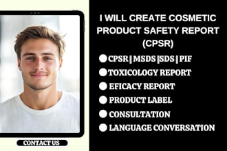 create cpsr msds pif sds toxicology report product label for amazon in eu and uk