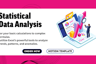 do data analytics, statistics data interpretation on excel
