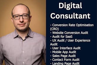 conversion rate optimization audit for website, lp or ecommerce