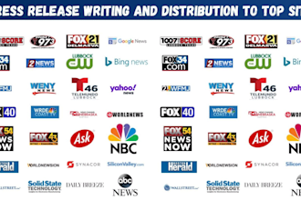 write and distribute press release to USA, UK french spanish german top sites