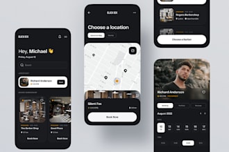 develop marketplace app for salon app barbing app rendering app  stylist app