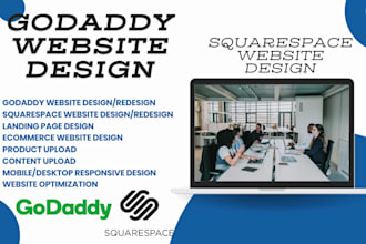 do godaddy website desig godaddy redesign squarespace website for small business