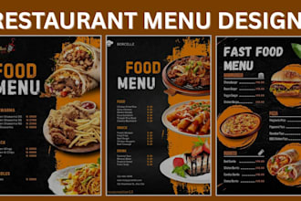 design a digital bar menu, drink menu, pricing food menu and digital food menu