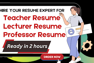 write professor, lecturer, teacher resume, expert CV to get dream job