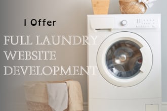 build brand promoting laundry website, cleaning website