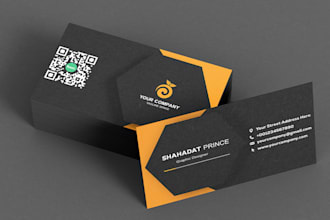 business card with qr code design