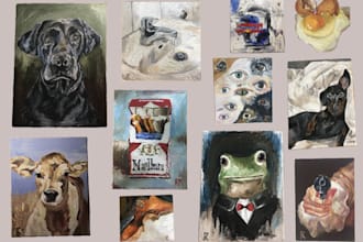 create beautiful oil paintings by hand for you