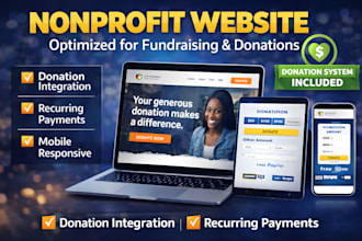 design charity nonprofit website optimized for fundraising and donations