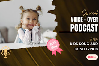 record cute baby girl american voice over and custom kids song lyrics mp3
