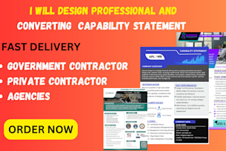 design capability statement design federal government capability statement