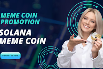 do meme coin promotion, solana meme coin to 900k crypto investor on telegram