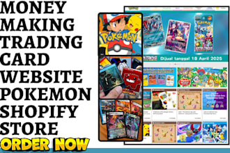 build trading card website trading card tcg shopify gaming store pokemon website