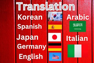 do translate to korean english japan and arabic language
