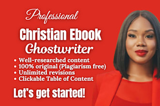 be your christian ebook writer, devotional ghostwriter ebook writing for KDP