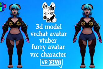 create 3d model, vrchat avatar, furry avatar, furry model, furry nsfw, 3d vtuber