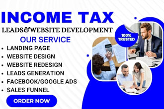 design income tax website tax preparation website tax website finance website
