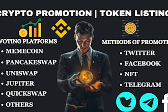 promote memecoin nft crypto website token dex tg promotion to 300k investors