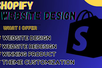 do shopify dropshipping website design, shopify store redesign, shopify clone