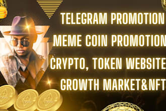 promote meme coin crypto website token presale telegram shoutout 300k investor