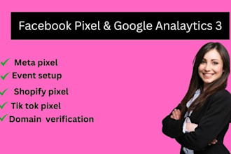 setup meta pixel,shopify pixel,tiktok pixel,event setup