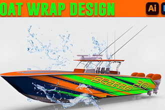 do creative boat wrap designs, jet ski, watercraft, surfboard, unique ship wrap