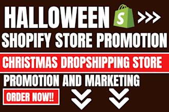 promote your halloween christmas store black friday dropshipping website