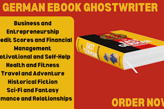 write quality german ebook, fiction, non fiction german book ghostwriter