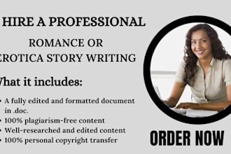 ghostwrite an original romance or erotica story