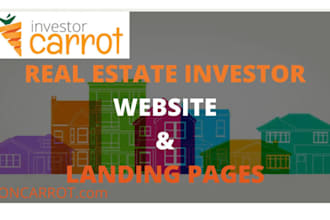 design a real estate website, investor carrot website, idx website for you