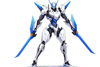 design robots and concept art of futuristic mecha