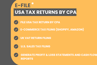minimize, prepare, and e file US tax returns, bookkeeping, and state filing tax