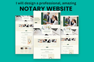 notary logo notary landing page notary website with appointment integrations