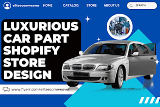 build automotive website auto parts shopify store car accessories store car shop