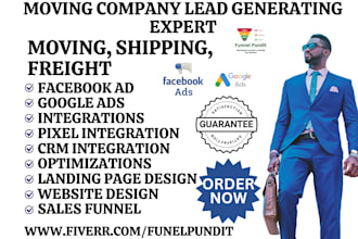 generate moving relocation dispatch truck logistic shipping freight moving leads