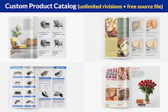 design a modern product catalog for your business with source file