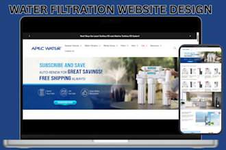 design responsive water filtration website water damage, water treatment website