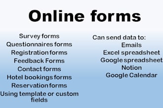 create a online form or survey
