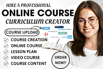 do online course content creation lesson plan on elearning platforms