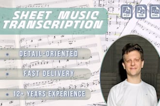 provide accurate transcription from any audio to sheet music