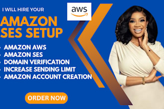 setup amazon ses account with 50k daily sending limit